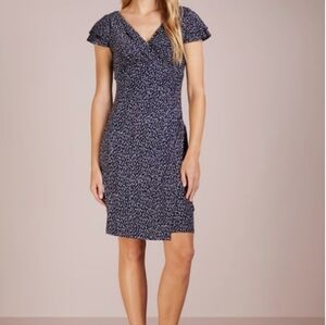 Lauren Ralph Lauren Brisa Falling Water Print Knee‎ Length Dress Size 14
